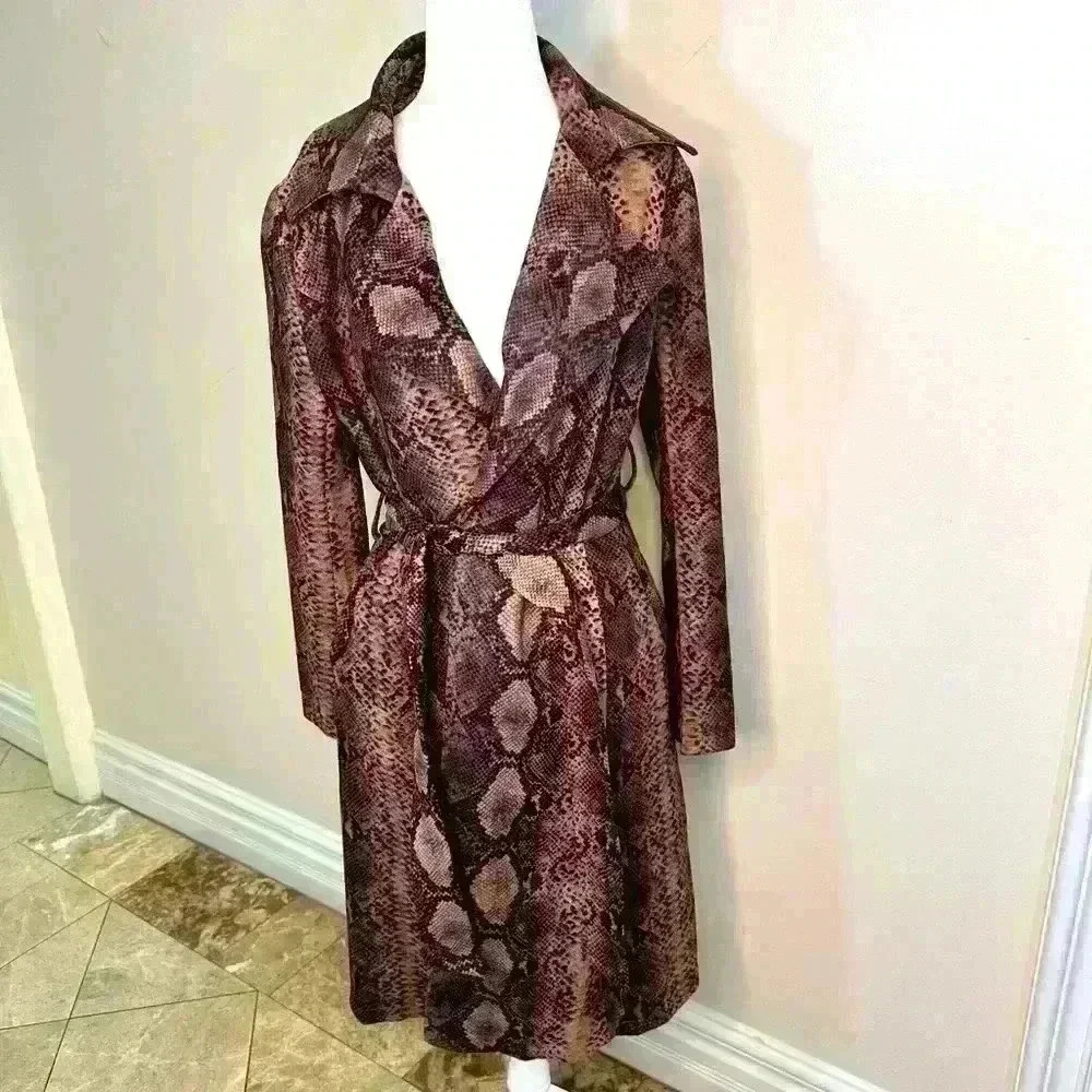 NWT Faux suede snake skin coat